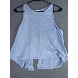 Tresics 100% Linen Open Back Sleeveless Sheer Swing Tank Top Size Medium